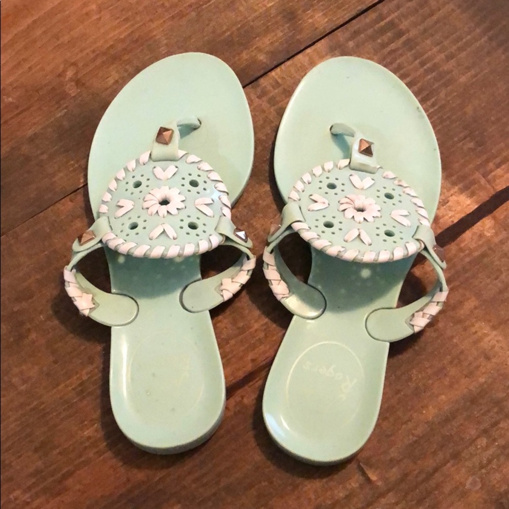 Girls mint jack rogers